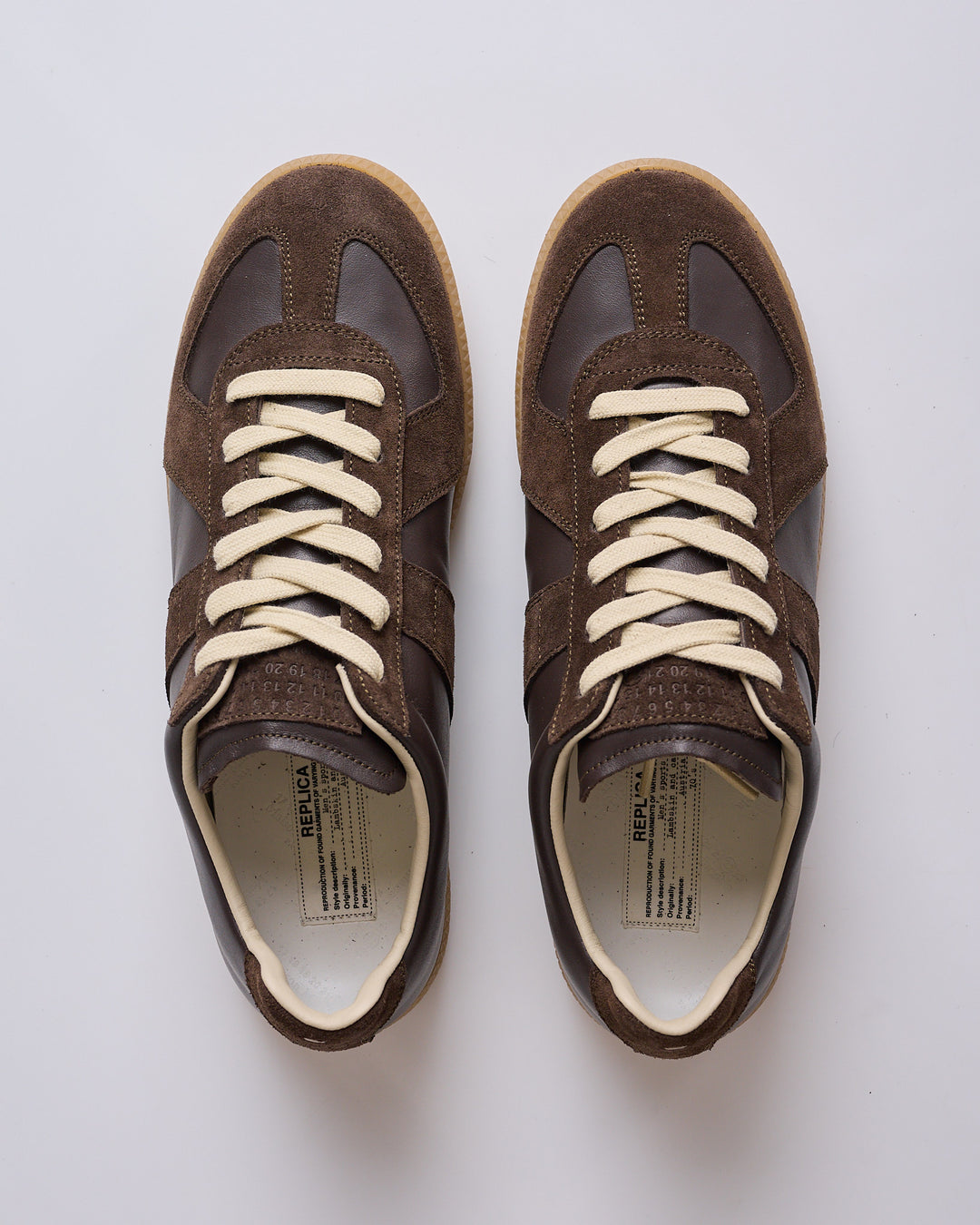Maison Margiela Replica Leather Sneaker Dark Khaki