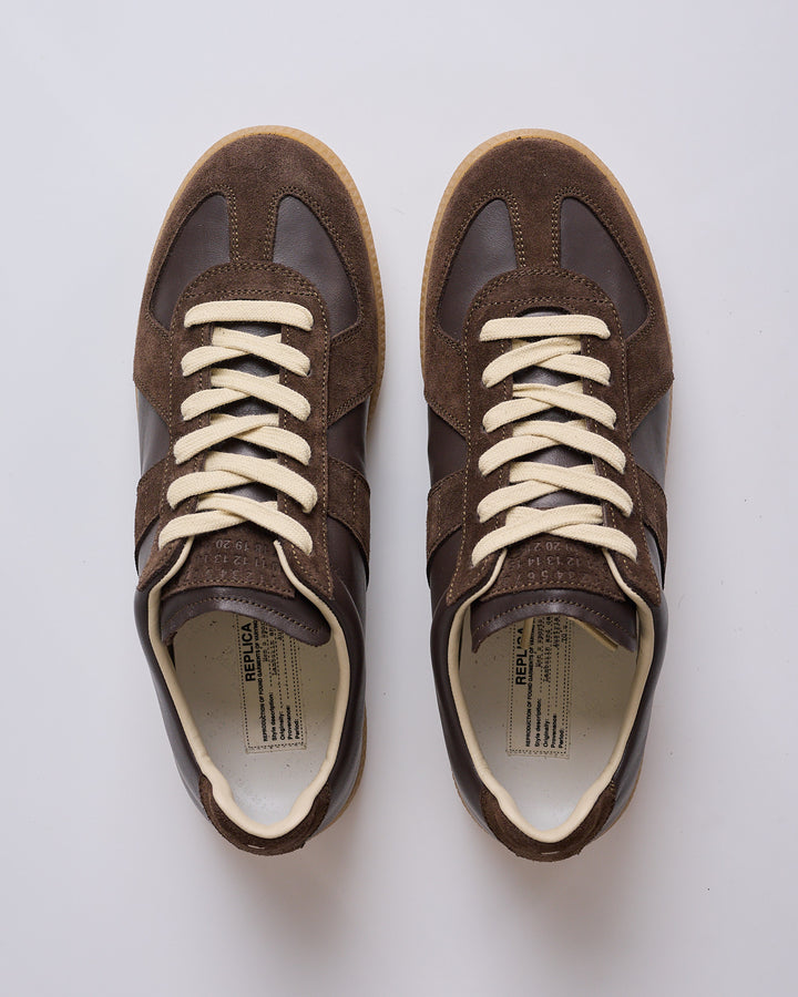 Maison Margiela Replica Leather Sneaker Dark Khaki