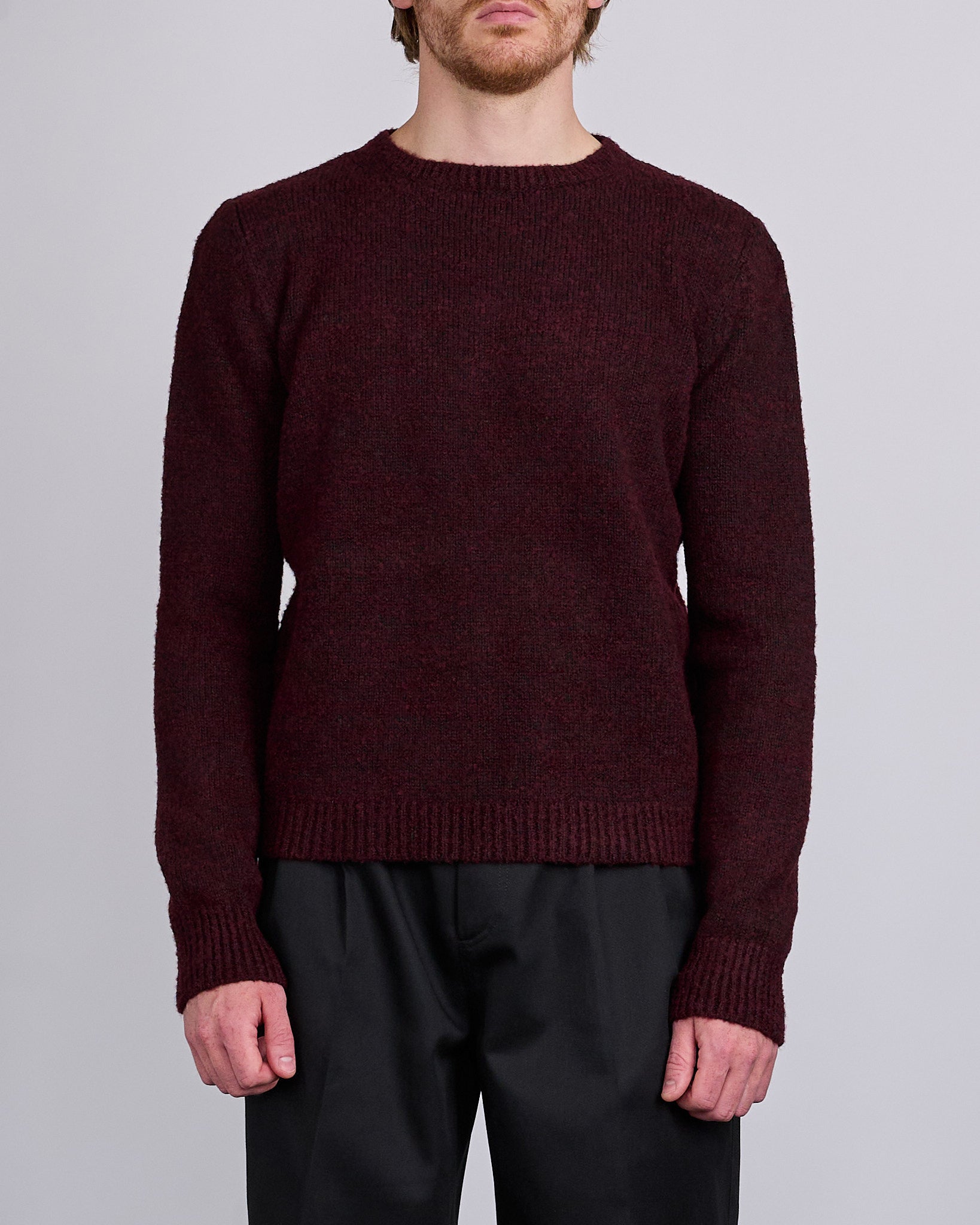 Maison Margiela TV Interference Sweater Burgundy – LESS 17