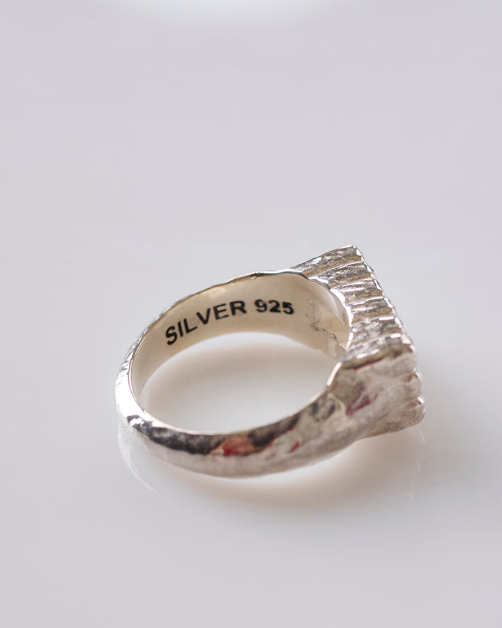Maple Cookie Signet Ring Silver 925