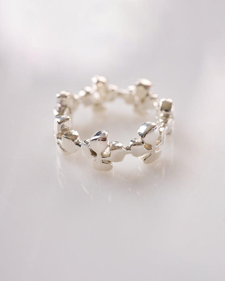 Maple Cross Ring 925 Silver