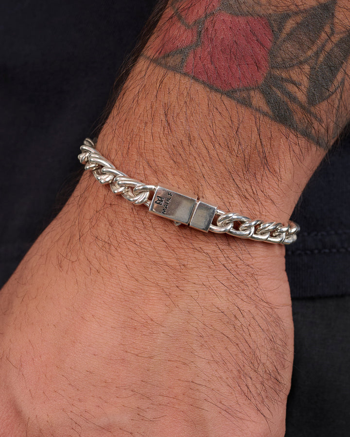 Maple Double Link Bracelet Silver 925