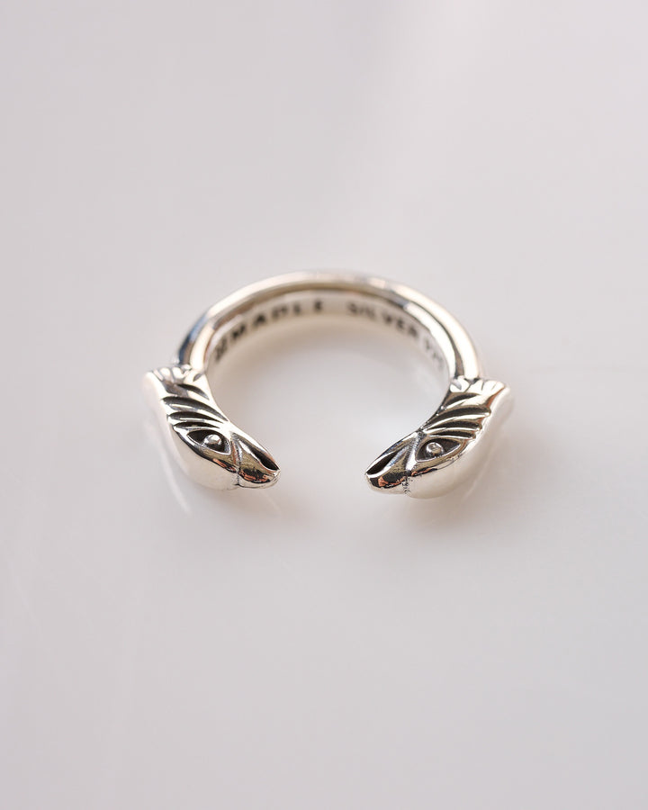 Maple Eagle Head Gap Ring Silver 925