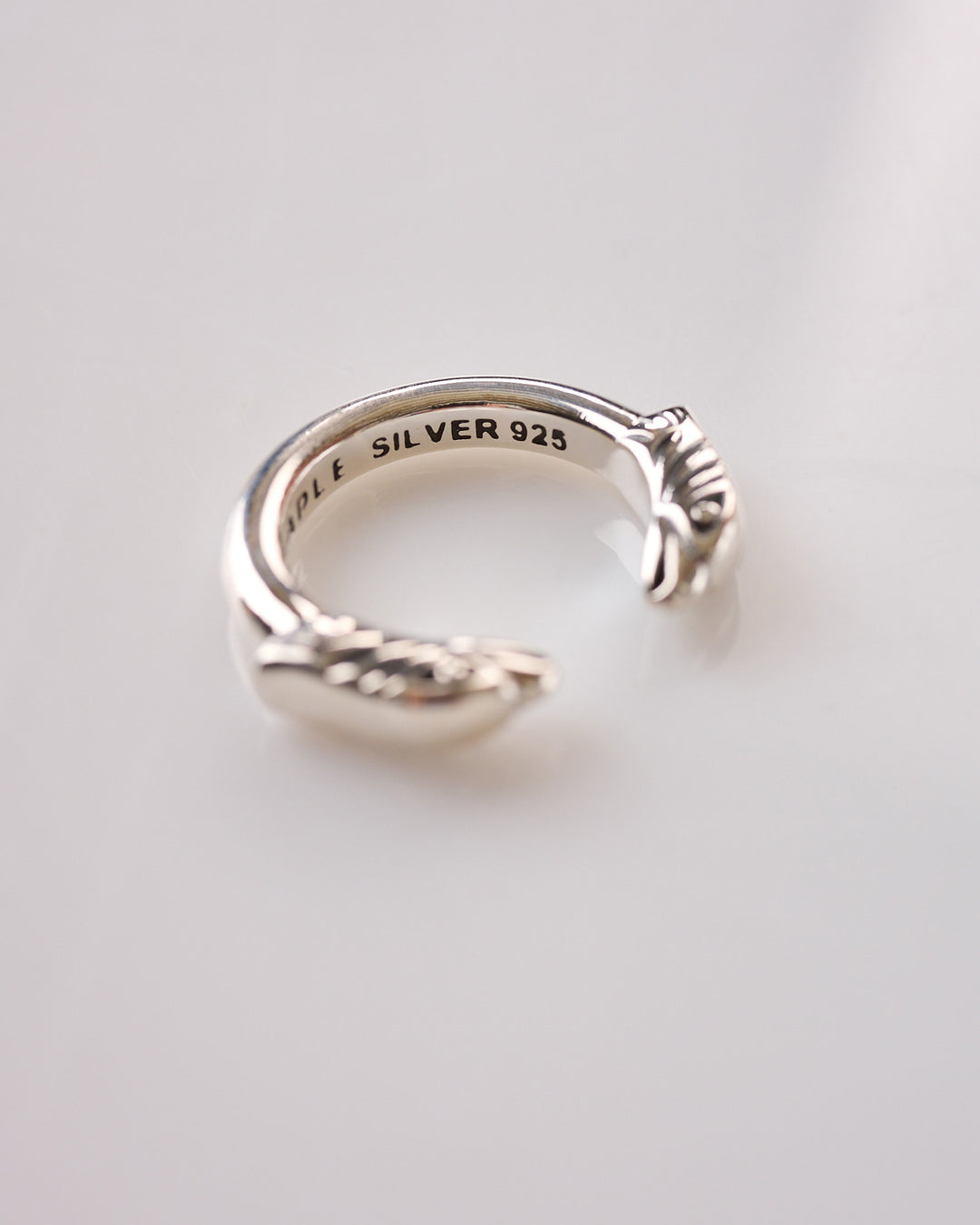 Maple Eagle Head Gap Ring Silver 925