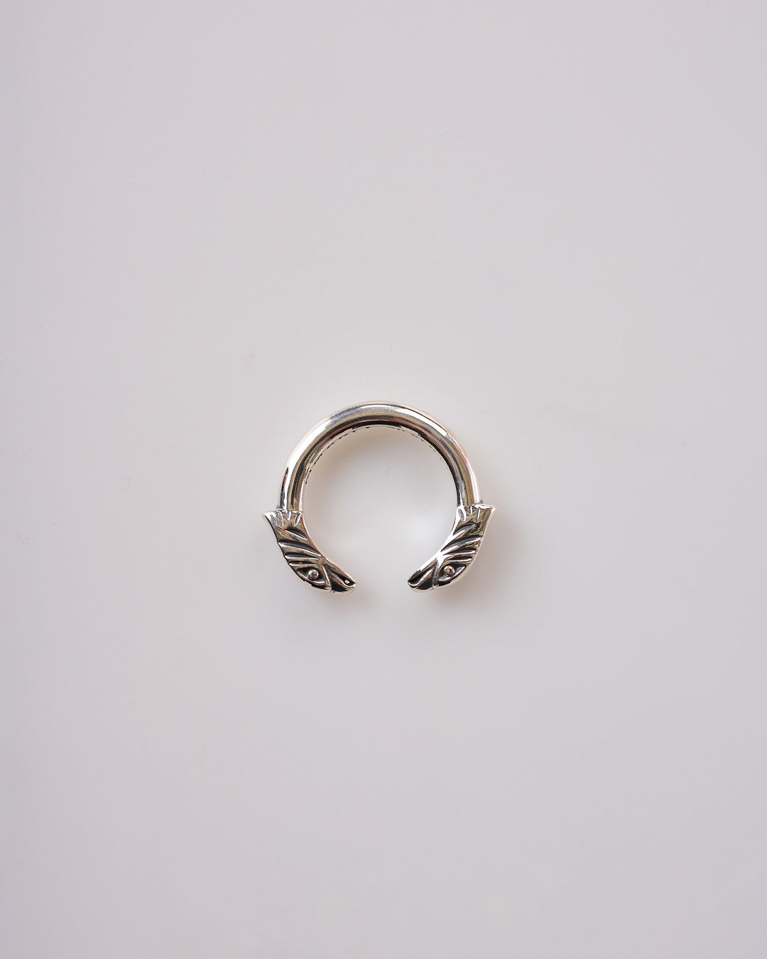 Maple Eagle Head Gap Ring Silver 925