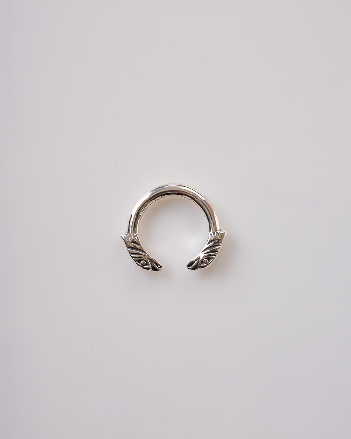Maple Eagle Head Gap Ring Silver 925