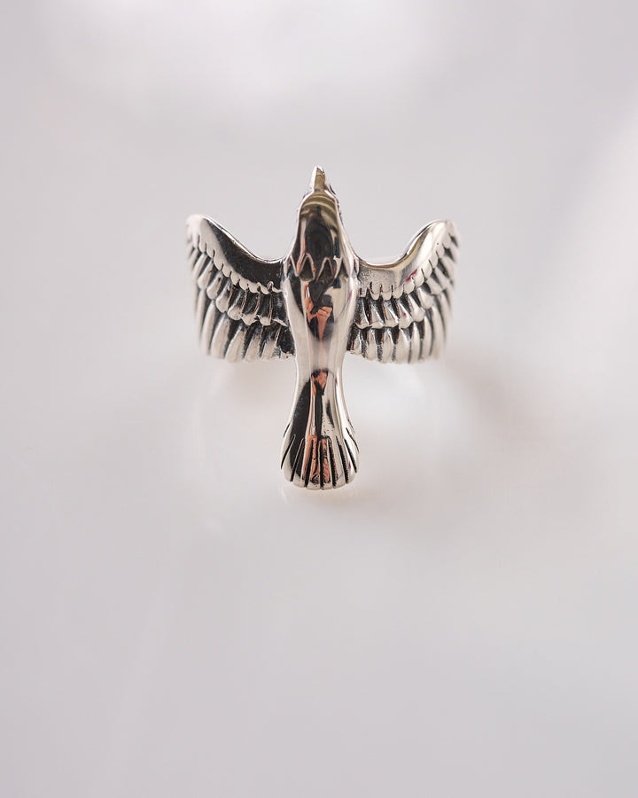 Maple Eagle Shape Ring Silver 925