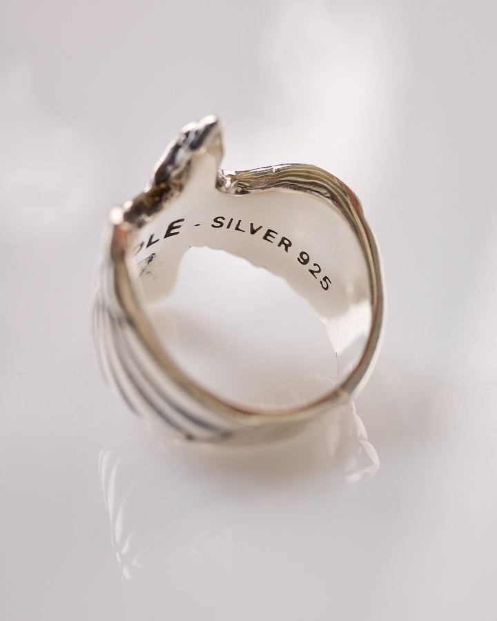 Maple Eagle Shape Ring Silver 925