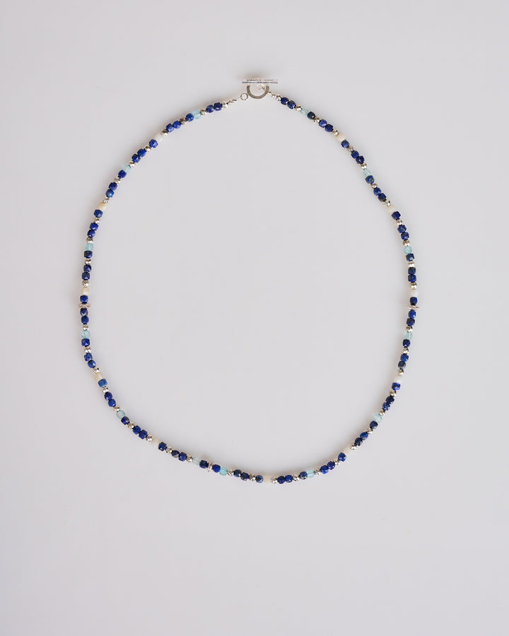 Maple Madina Necklace Navy Silver 925
