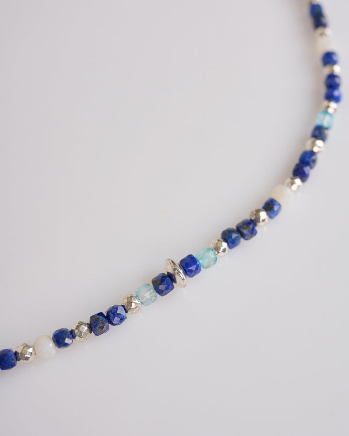 Maple Madina Necklace Navy Silver 925