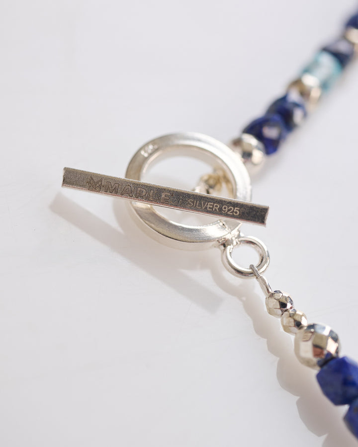Maple Madina Necklace Navy Silver 925