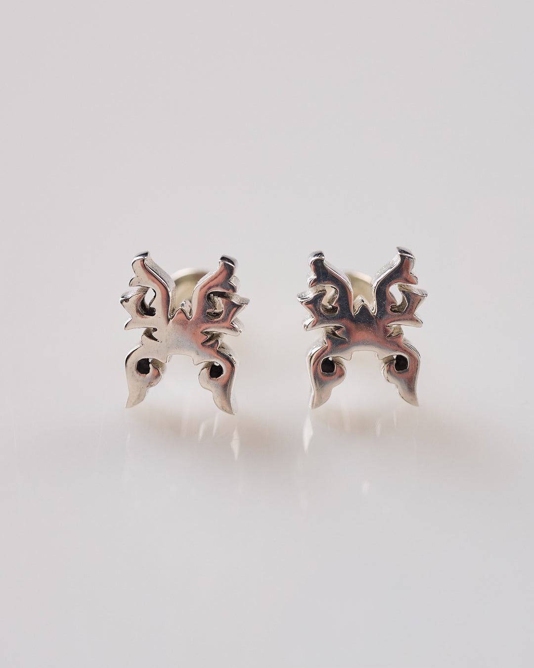 Maple Spur Stud Earring Silver 925
