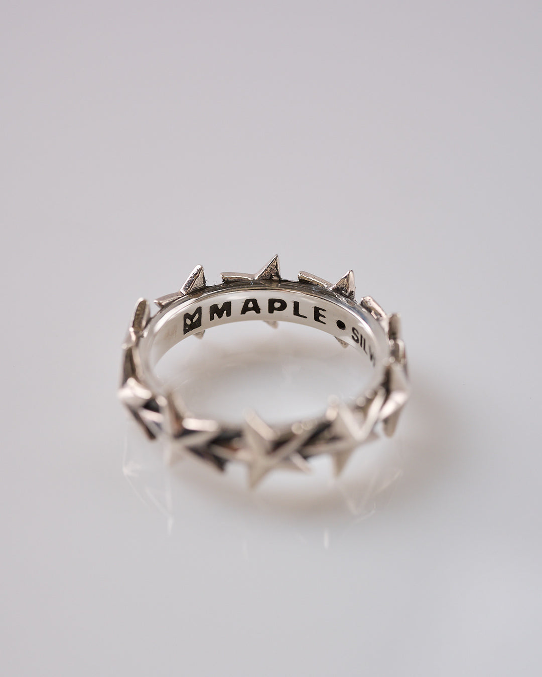Maple Star Medium Ring Silver 925