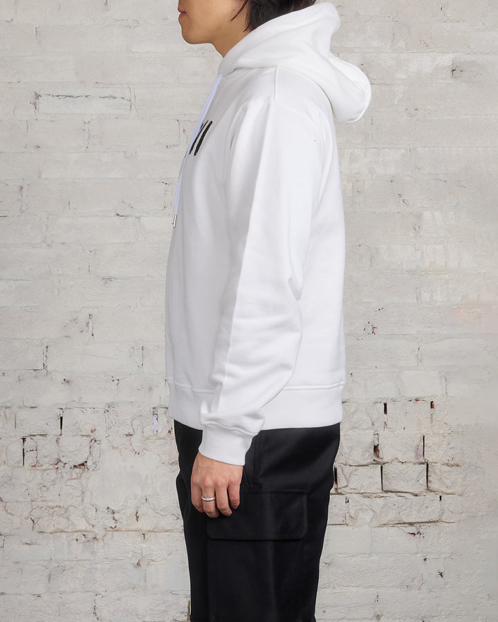 Marni Crayon Logo Hooded Sweatshirt Natural White