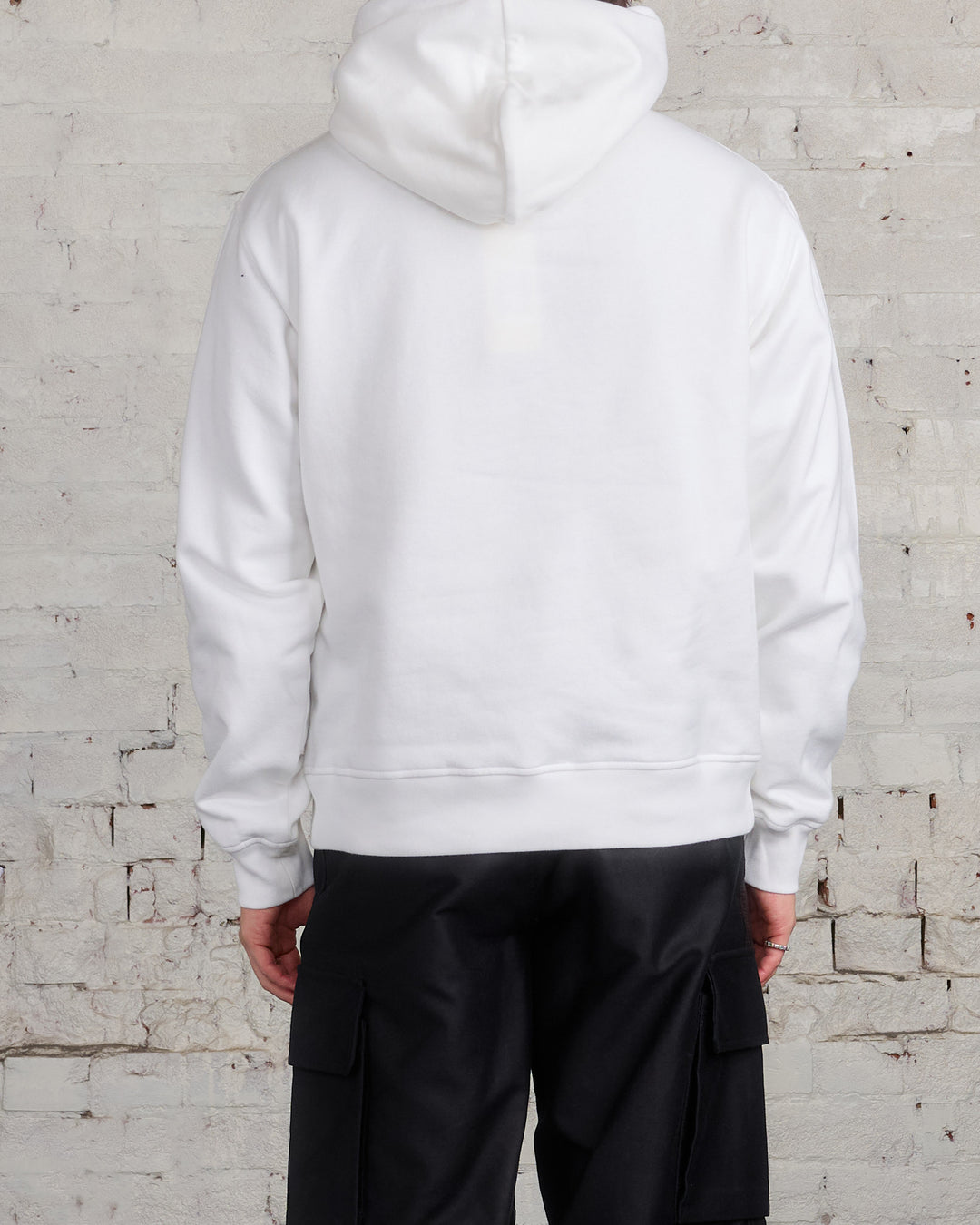 Marni Crayon Logo Hooded Sweatshirt Natural White