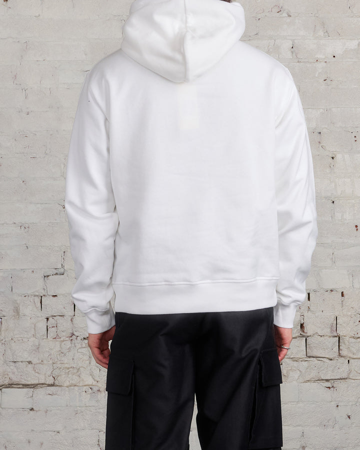 Marni Crayon Logo Hooded Sweatshirt Natural White