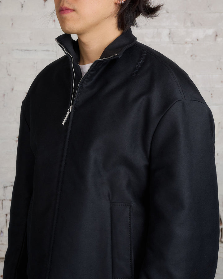 Marni Cropped Cocoon Moleskine Jacket Black