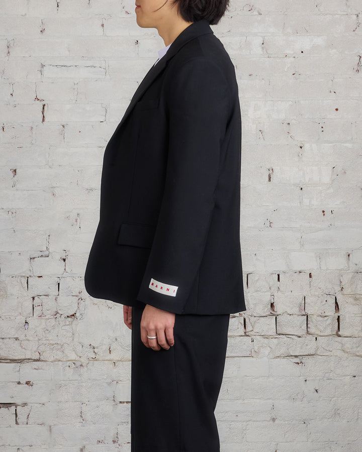 Marni Light Wool Blend Blazer Black