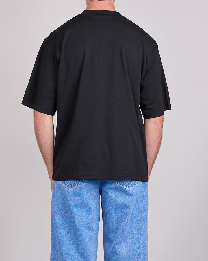 Marni Organic Cotton Jersey Patch Logo T-Shirt Black