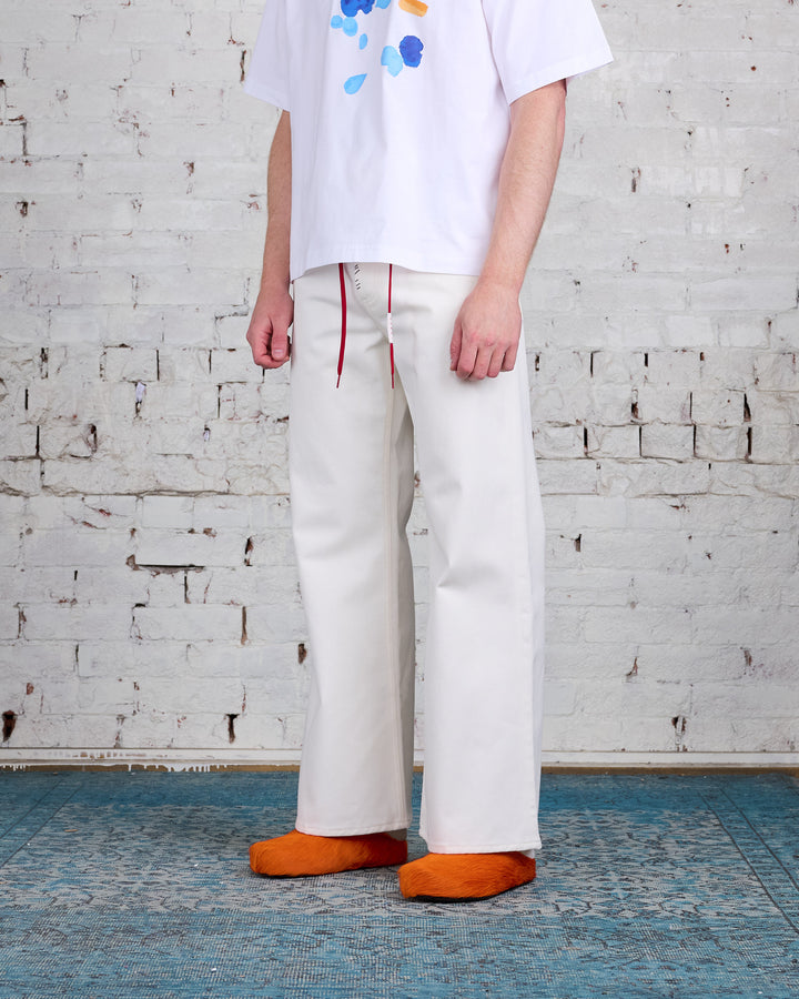 Marni Runway Denim Trouser Lily White