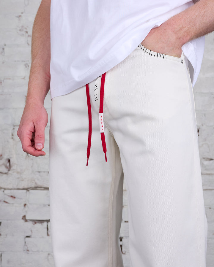 Marni Runway Denim Trouser Lily White