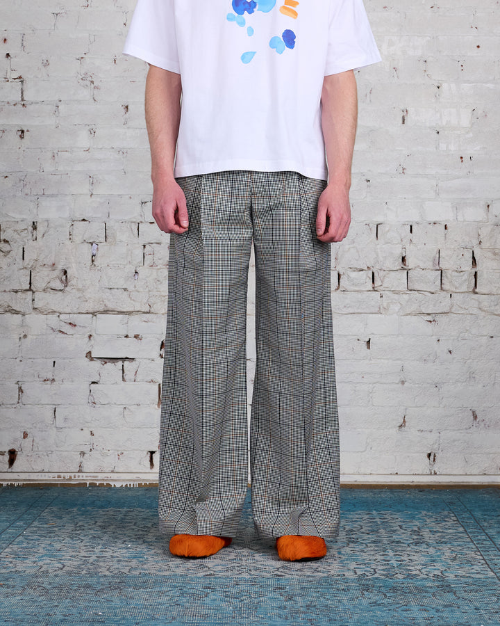 Marni Runway Suiting Trouser Blue-Black Plaid