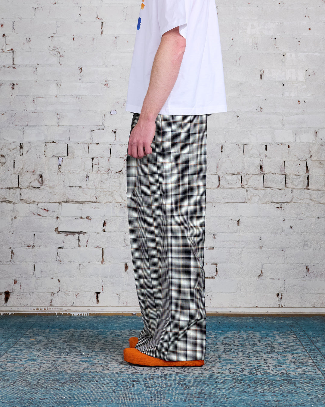 Marni Runway Suiting Trouser Blue-Black Plaid