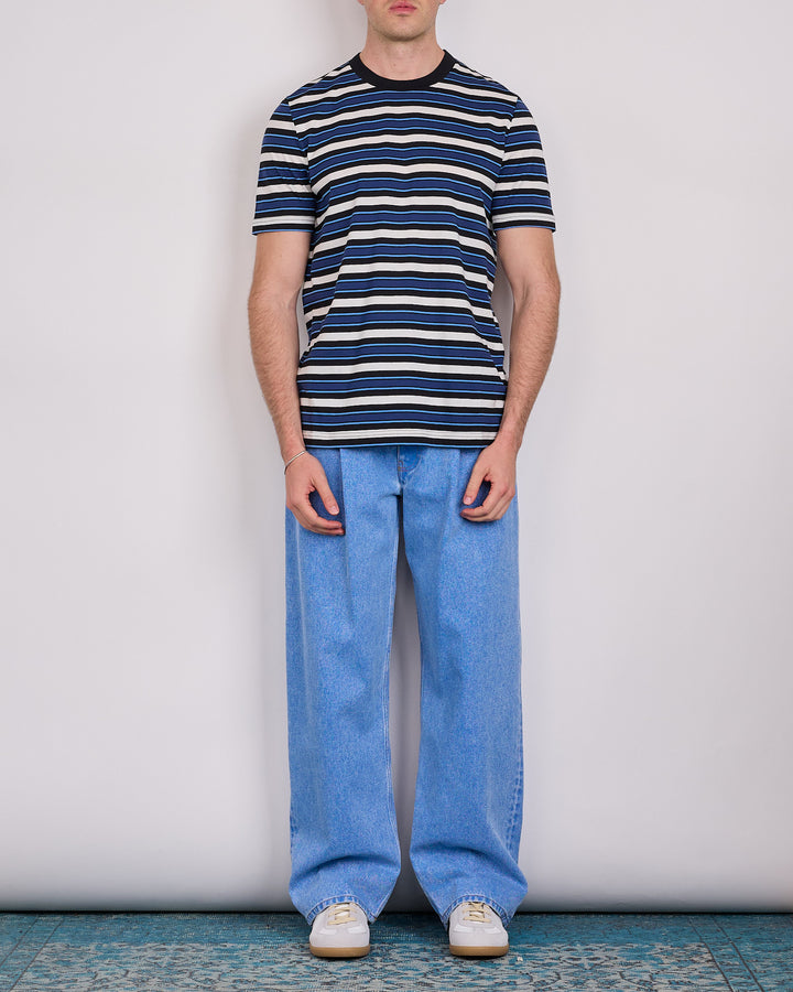 Marni Striped Organic Cotton Jersey T-Shirt Black