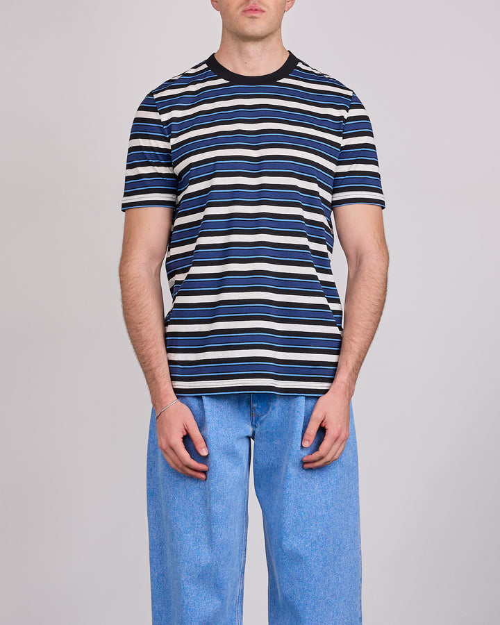 Marni Striped Organic Cotton Jersey T-Shirt Black