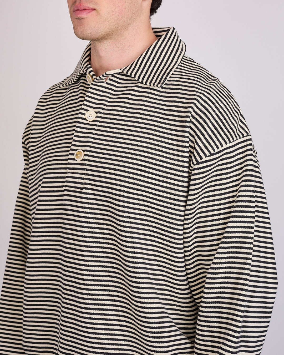 Marni Striped Yarn-Dyed Collar Sweatshirt Black