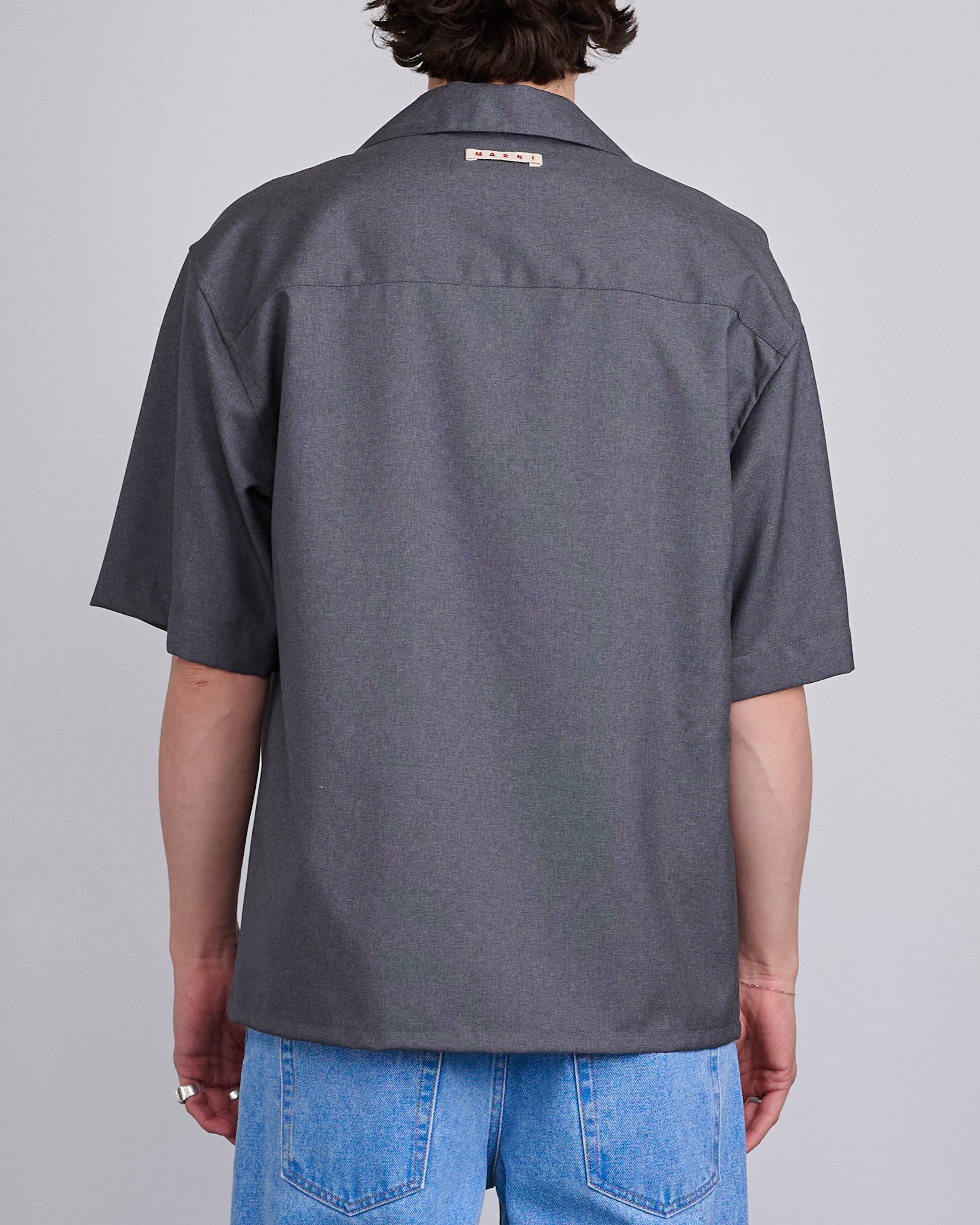 Marni Tropical Wool Bowling Button Shirt Graphite – LESS 17