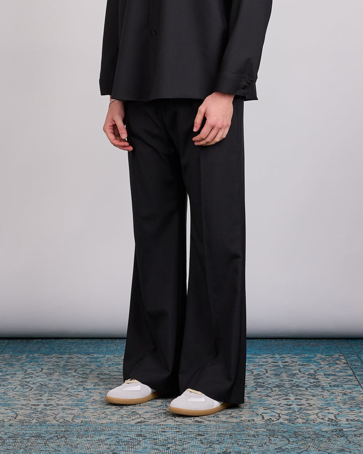 Marni Tropical Wool Flared Pant Black