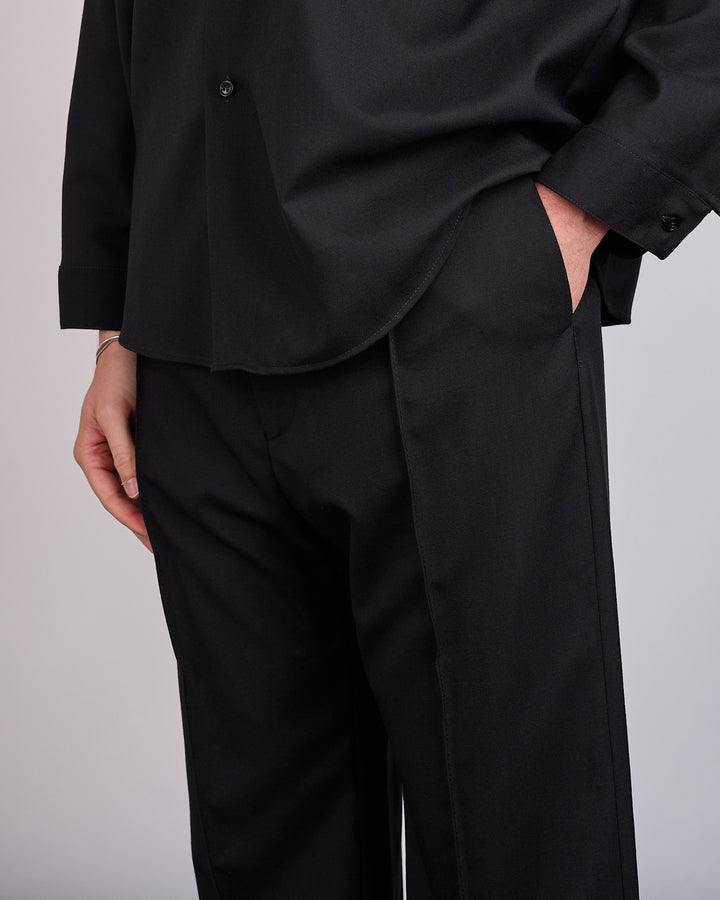 Marni Tropical Wool Flared Pant Black