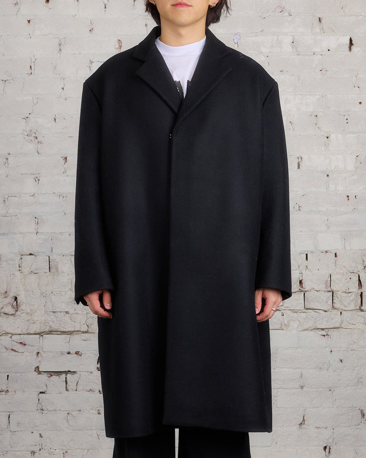 Marni Wool Felt Single Breasted Coat Black