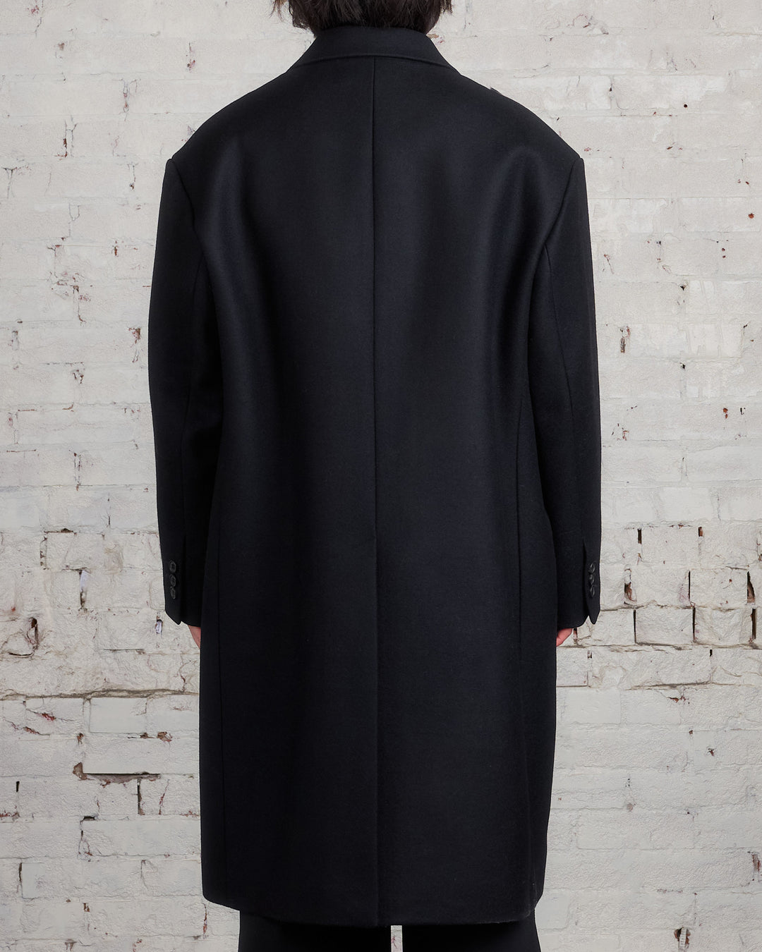 Marni Wool Felt Single Breasted Coat Black