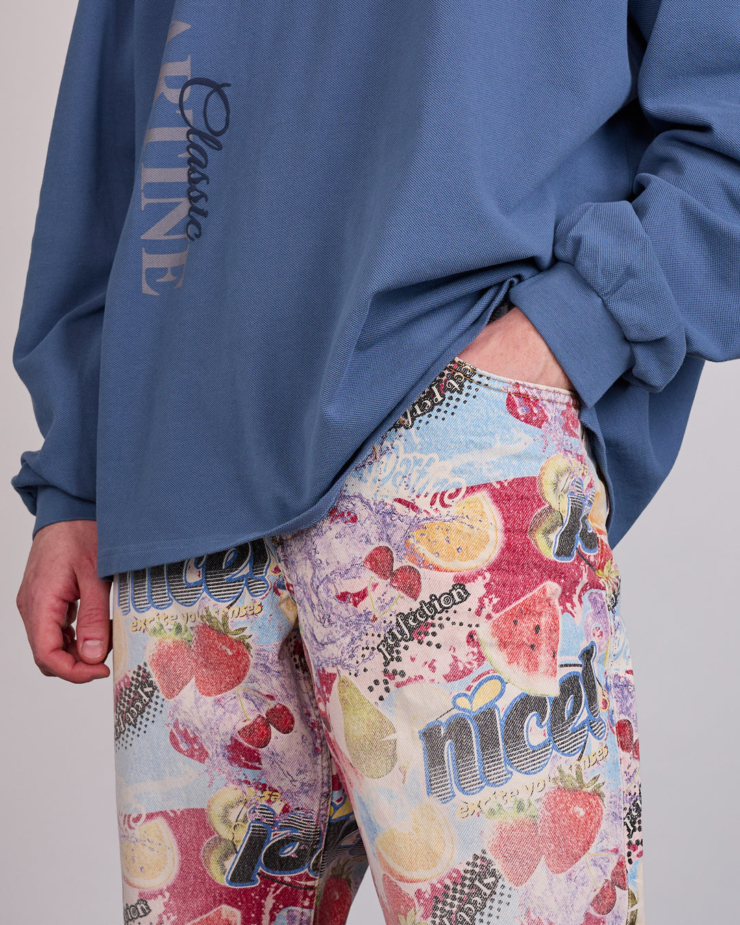 Martine Rose 5-Pocket Relaxed Fit Jean Multicolored Fruits
