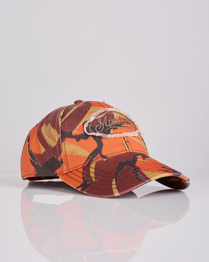 Martine Rose Collage Cap Orange Camo Grey