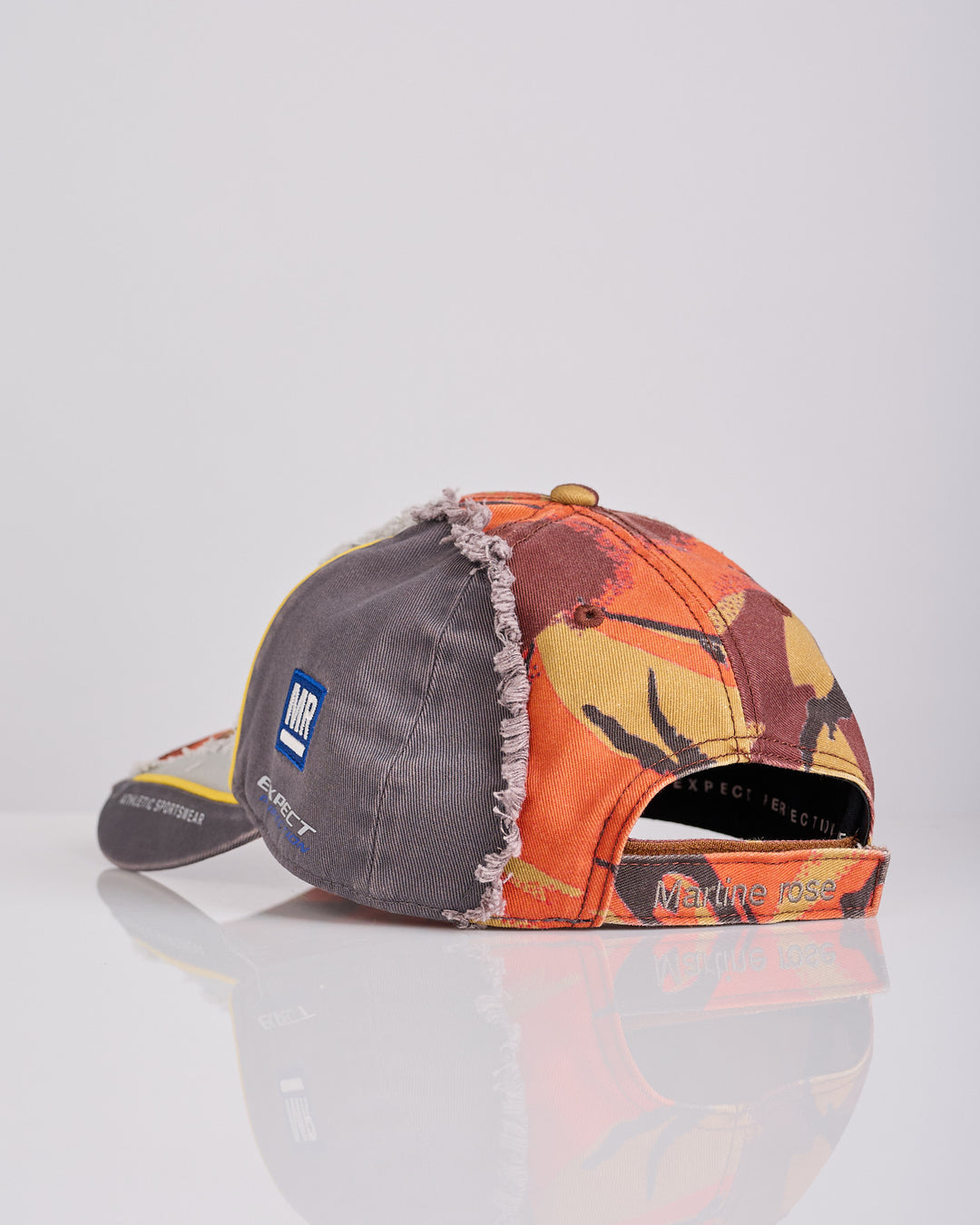 Martine Rose Collage Cap Orange Camo Grey