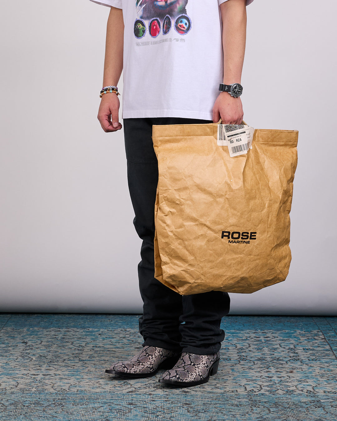 Martine Rose Foldable Bag Beige