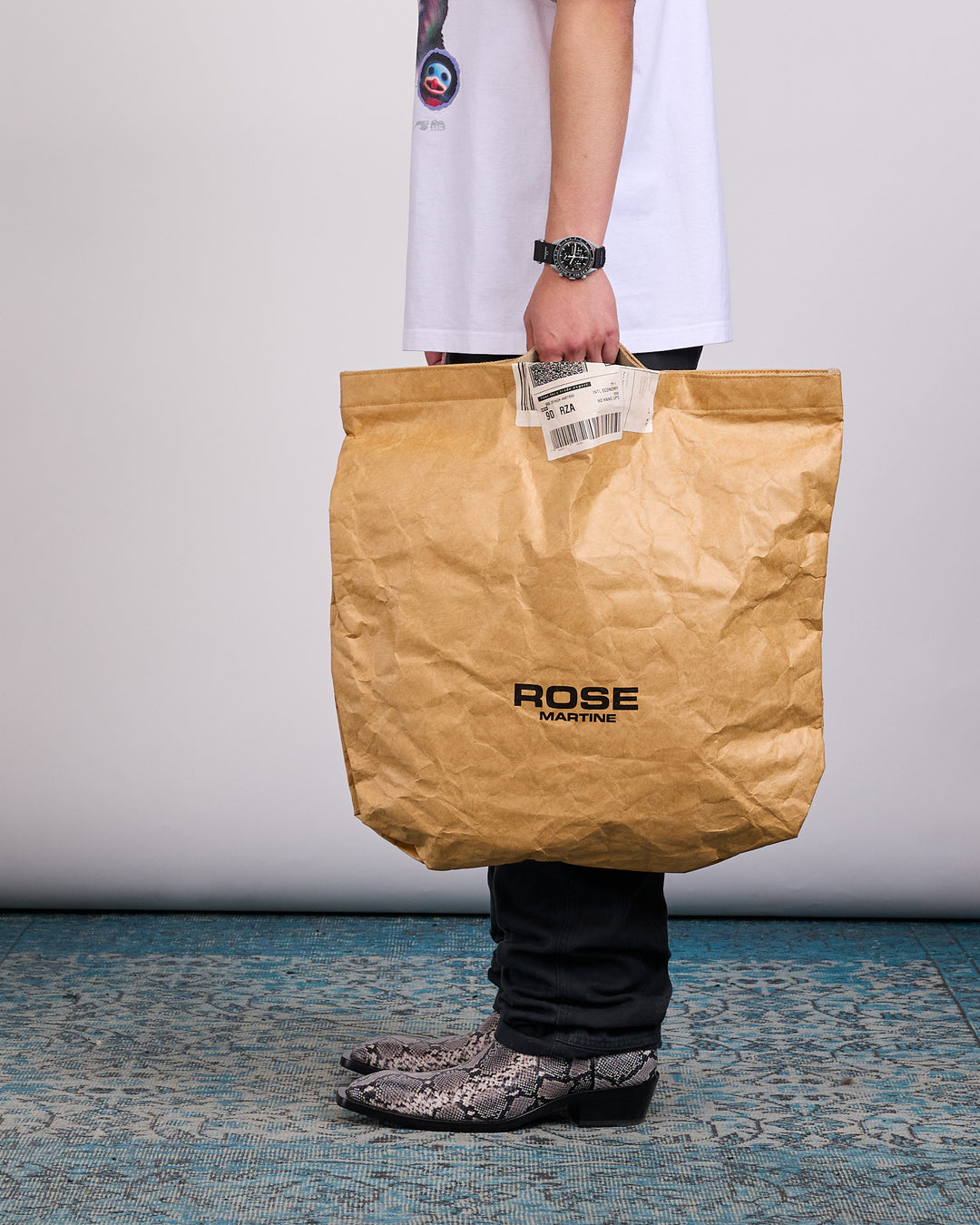 Martine Rose Foldable Bag Beige