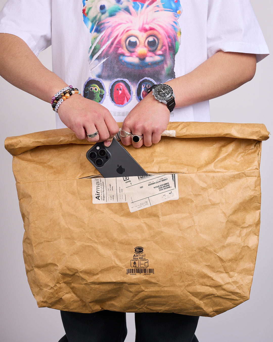 Martine Rose Foldable Bag Beige