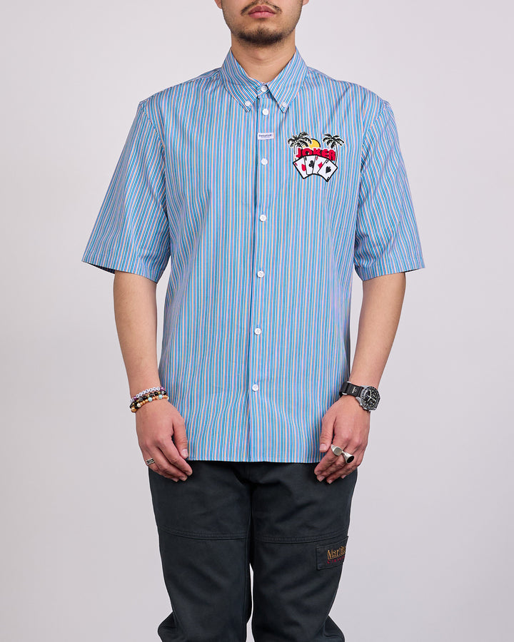 Martine Rose Joker Casual Button Shirt Blue