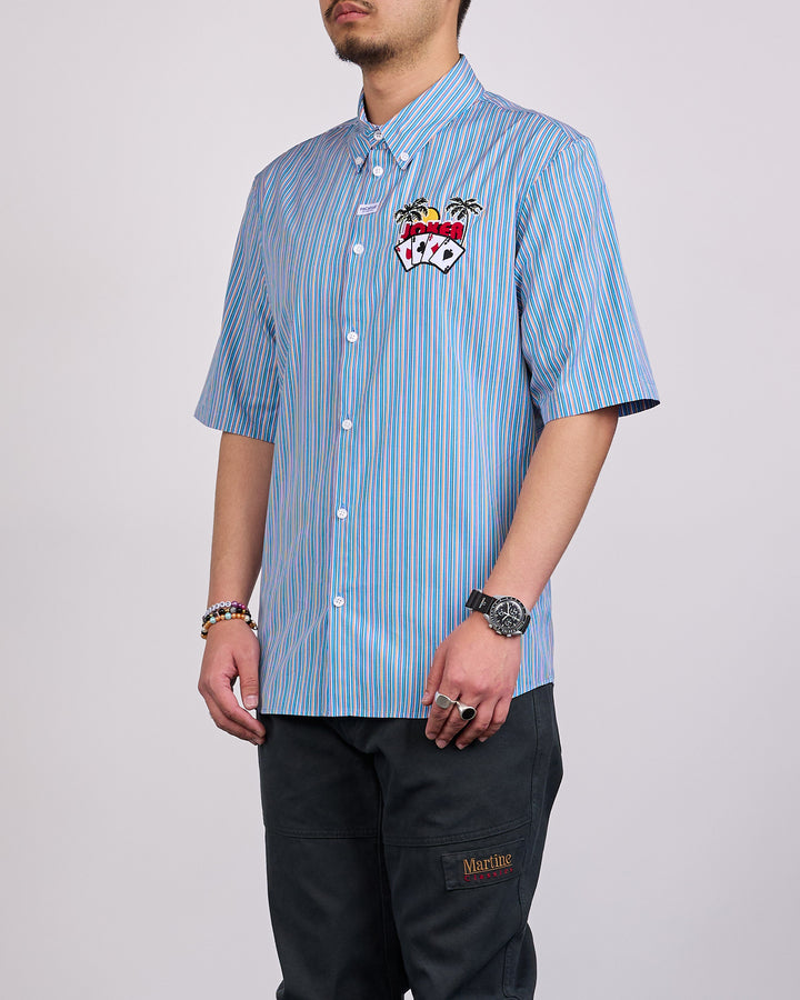 Martine Rose Joker Casual Button Shirt Blue