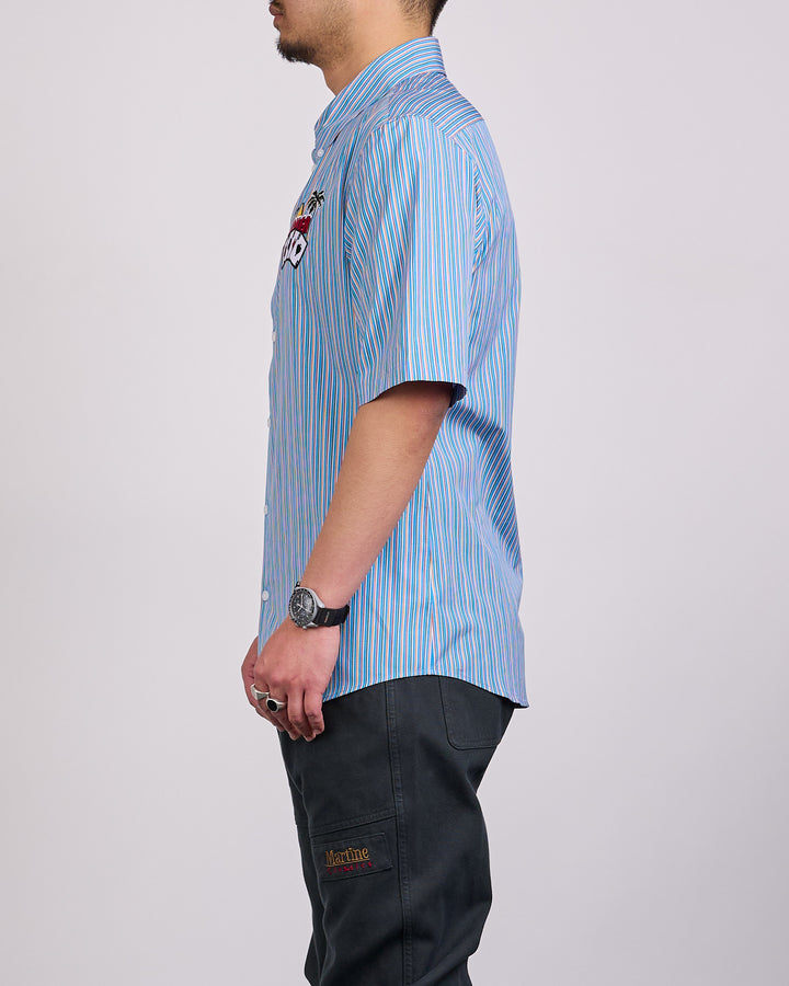 Martine Rose Joker Casual Button Shirt Blue