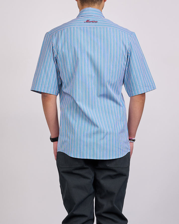 Martine Rose Joker Casual Button Shirt Blue