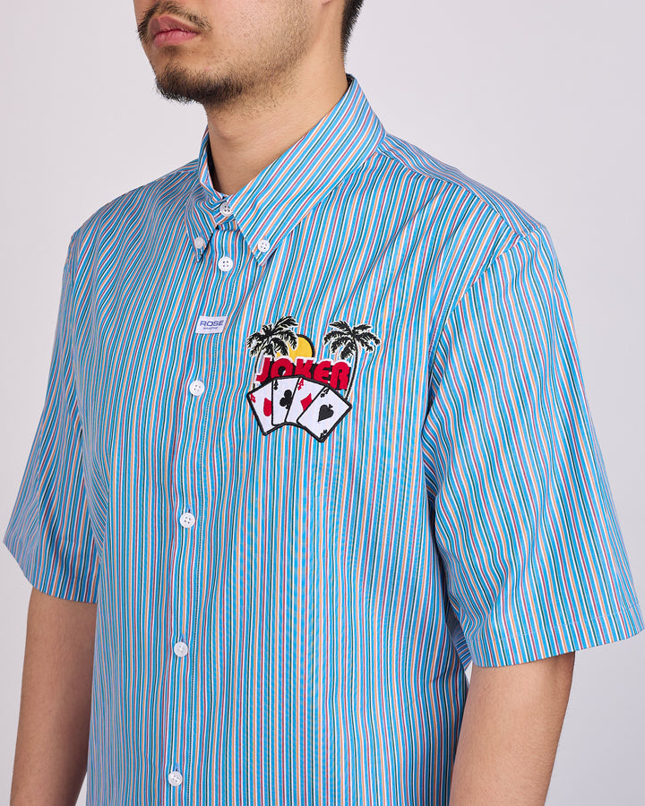 Martine Rose Joker Casual Button Shirt Blue