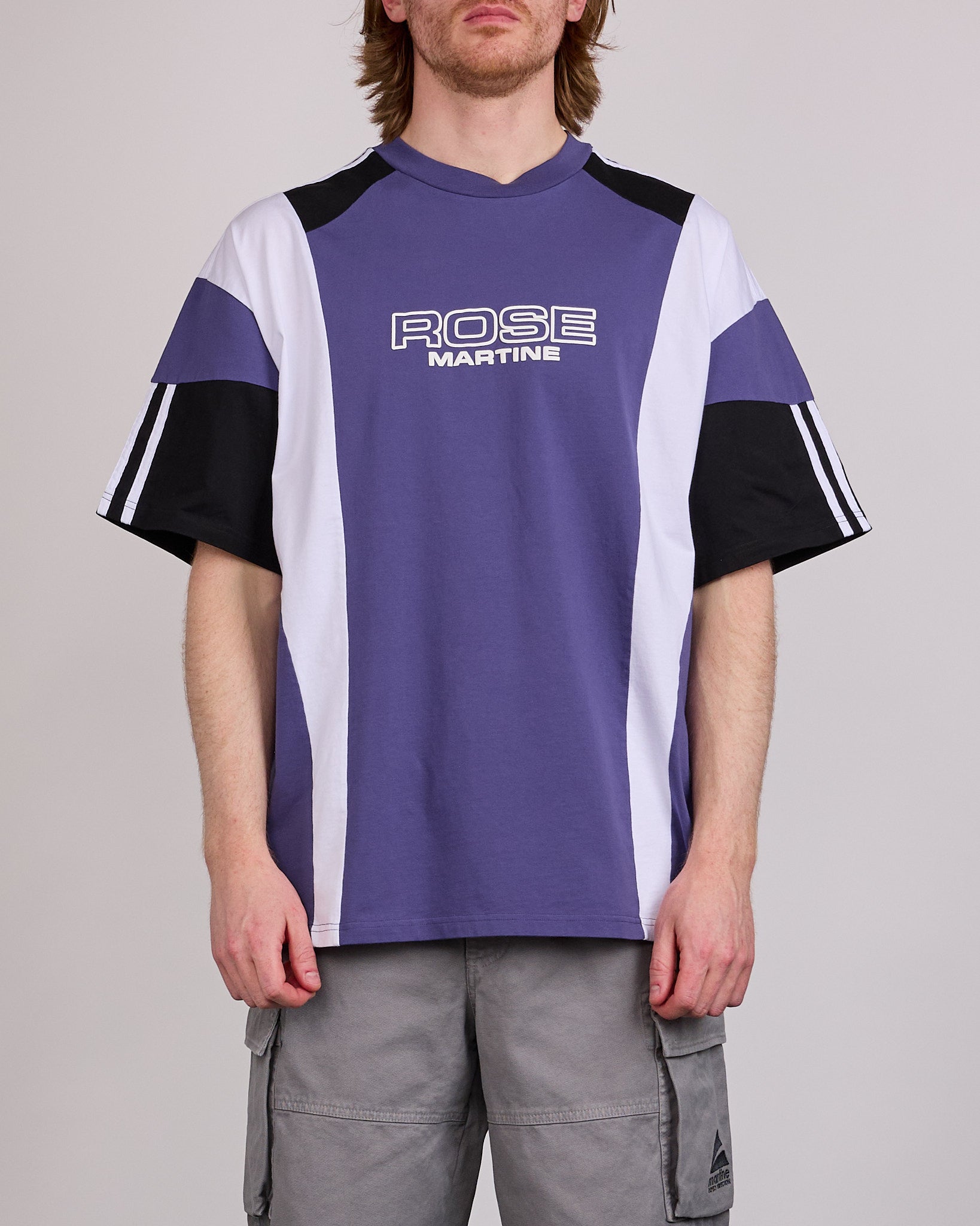 Martine Rose Oversized Panelled T-Shirt Purple Indigo – LESS 17
