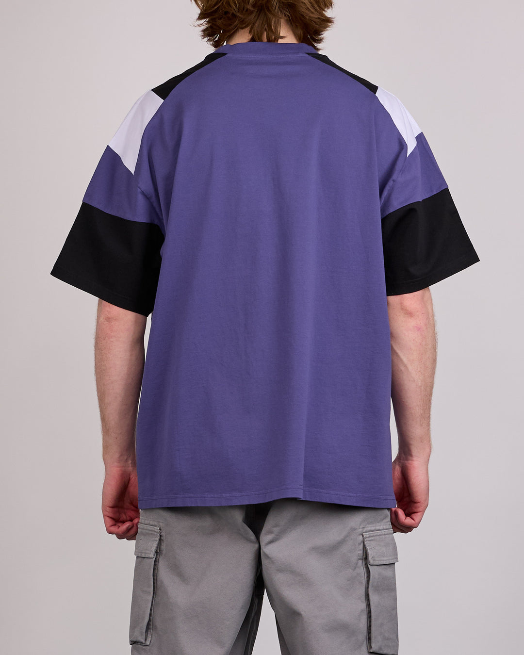 Martine Rose Oversized Panelled T-Shirt Purple Indigo