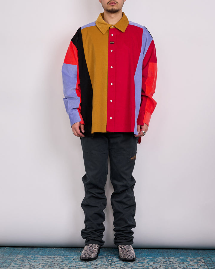 Martine Rose Panelled Button Overshirt Multi