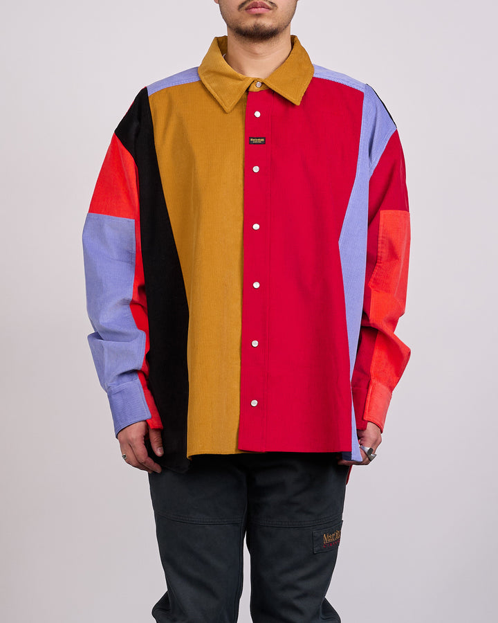 Martine Rose Panelled Button Overshirt Multi